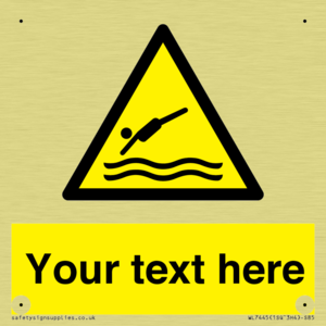 Custom Warning diving area